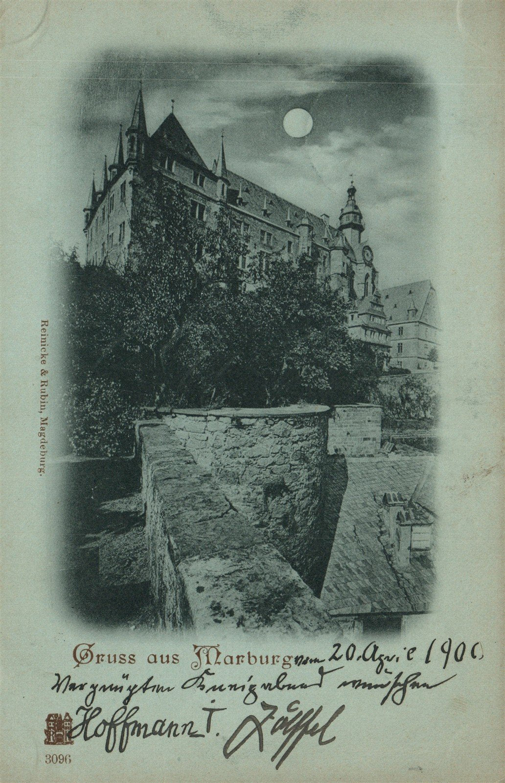 GERMANY GRUSS AUS MARBURG 1900 ANTIQUE POSTCARD