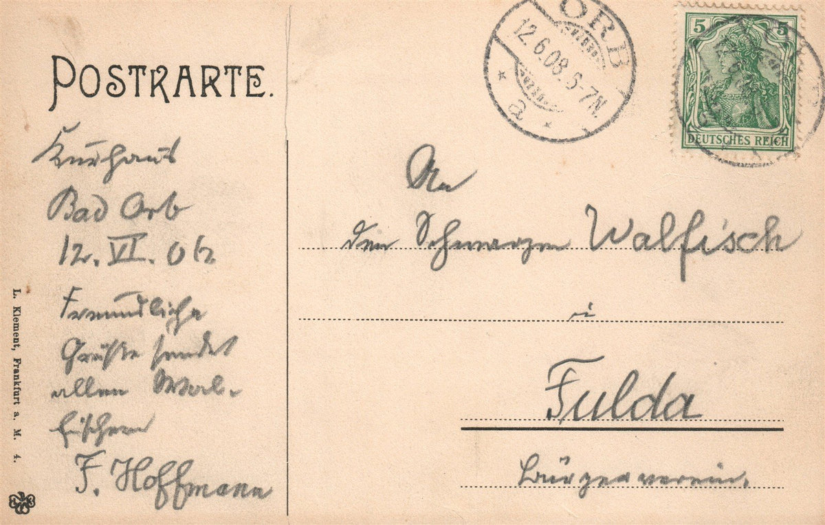 GERMANY BAD ORB ANTIQUE POSTCARD