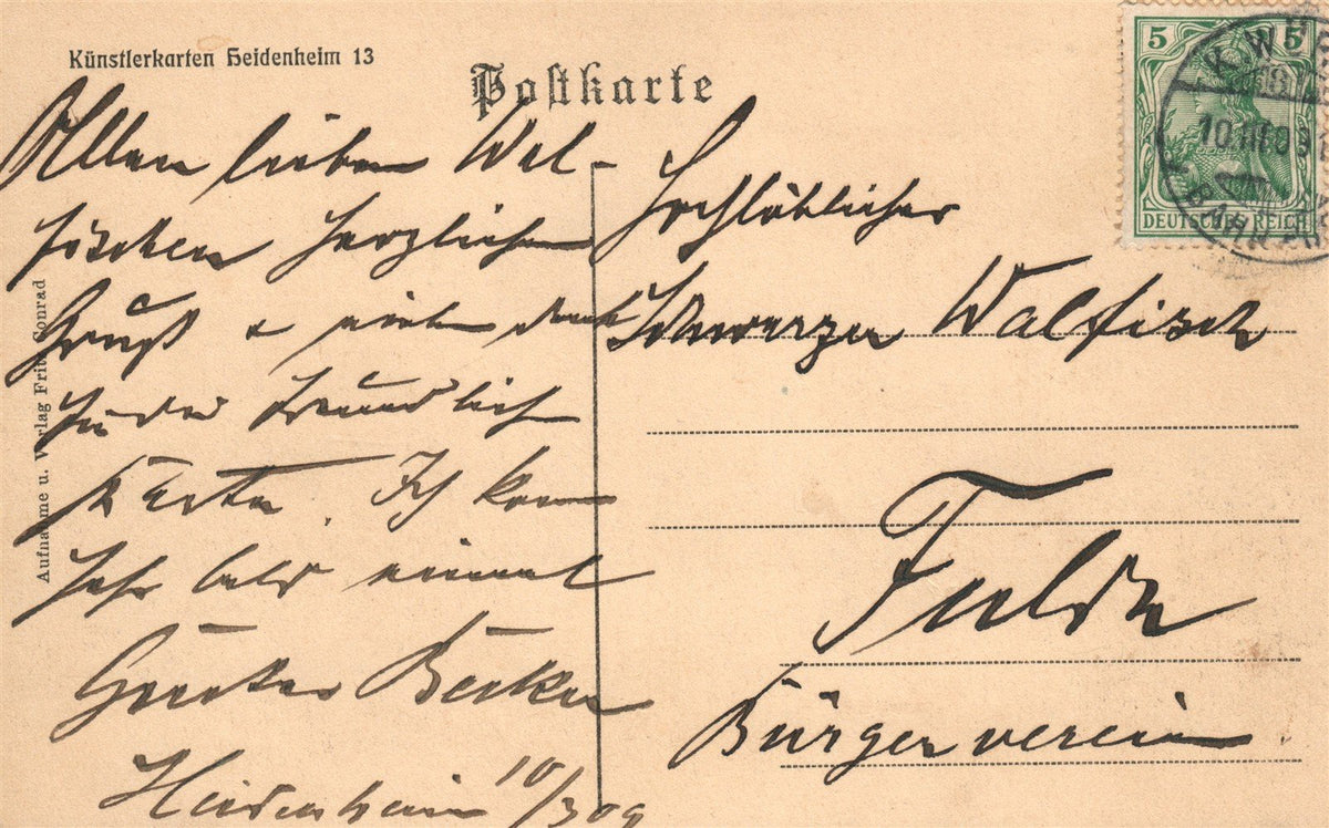 GERMANY HEIDENHEIM ANTIQUE POSTCARD
