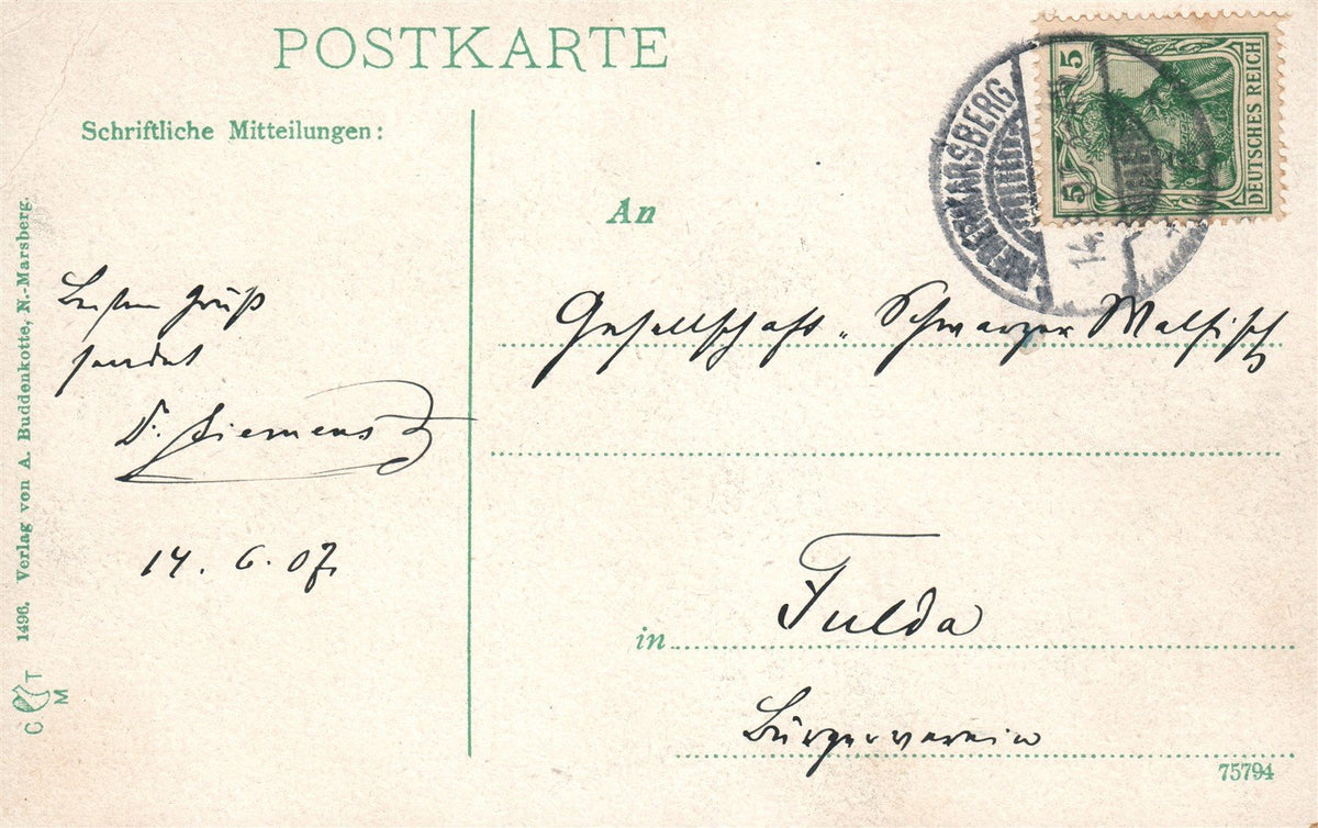 GERMANY NIEDERMARSBERG ANTIQUE POSTCARD