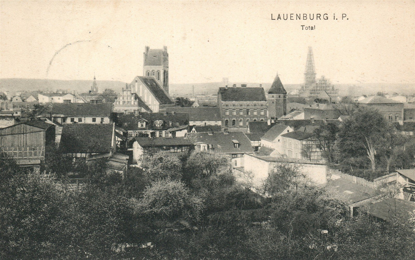 GERMANY LAUENBURG i. P. Total ANTIQUE POSTCARD