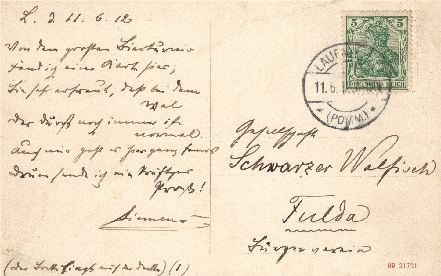 GERMANY LAUENBURG i. P. Total ANTIQUE POSTCARD