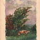 GERMANY 1899 HAND DRAWN WATERCOLOR ANTIQUE POSTCARD