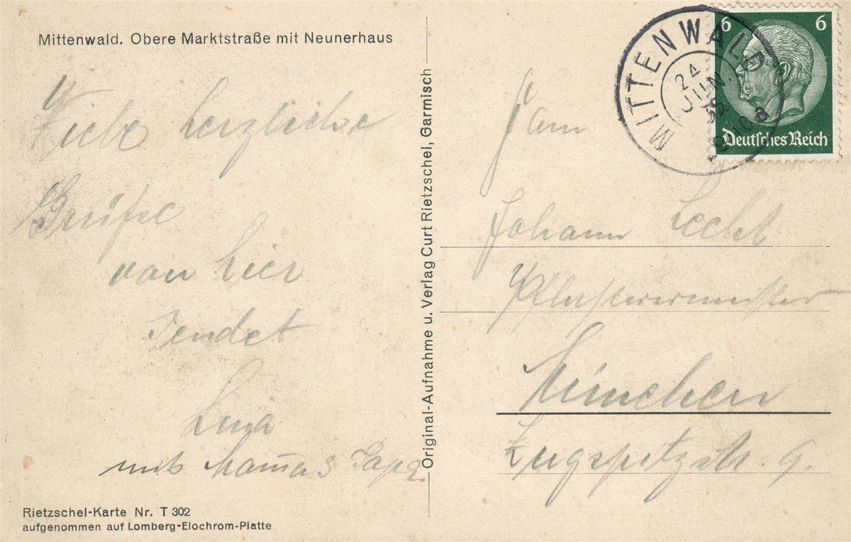 GERMANY MITTENWALD ANTIQUE POSTCARD
