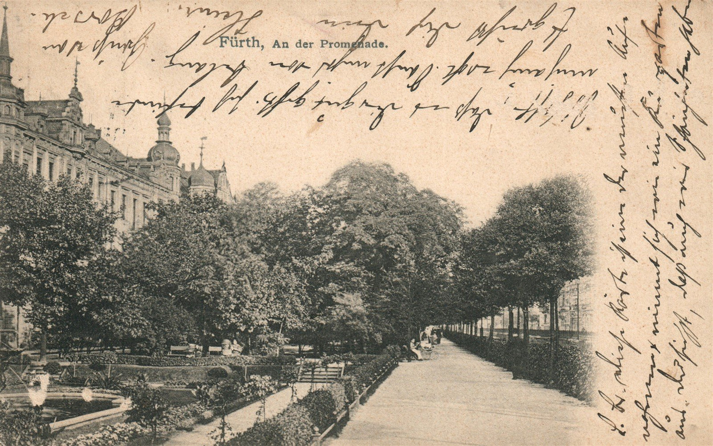GERMANY FURTH 1905 ANTIQUE POSTCARD