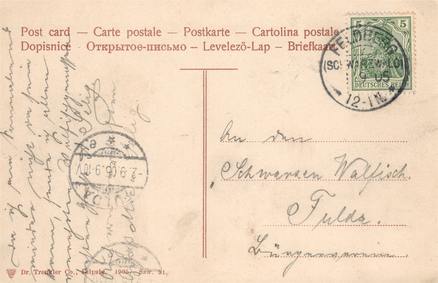 GERMANY TITISEE ANTIQUE POSTCARD