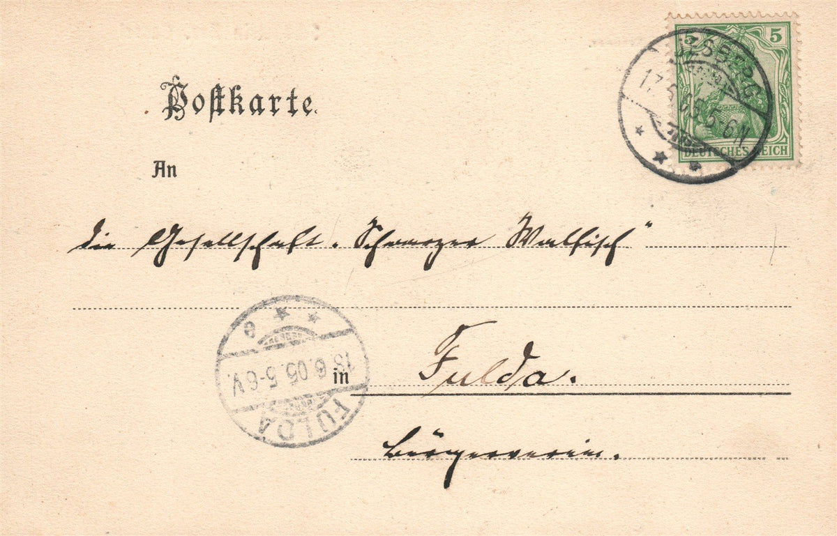 GERMANY CASSEL VILLA BRUNNER ANTIQUE POSTCARD
