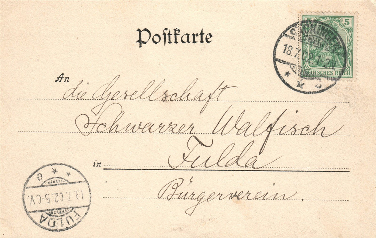 GERMANY GRUSS AUS SACKINGEN ANTIQUE POSTCARD