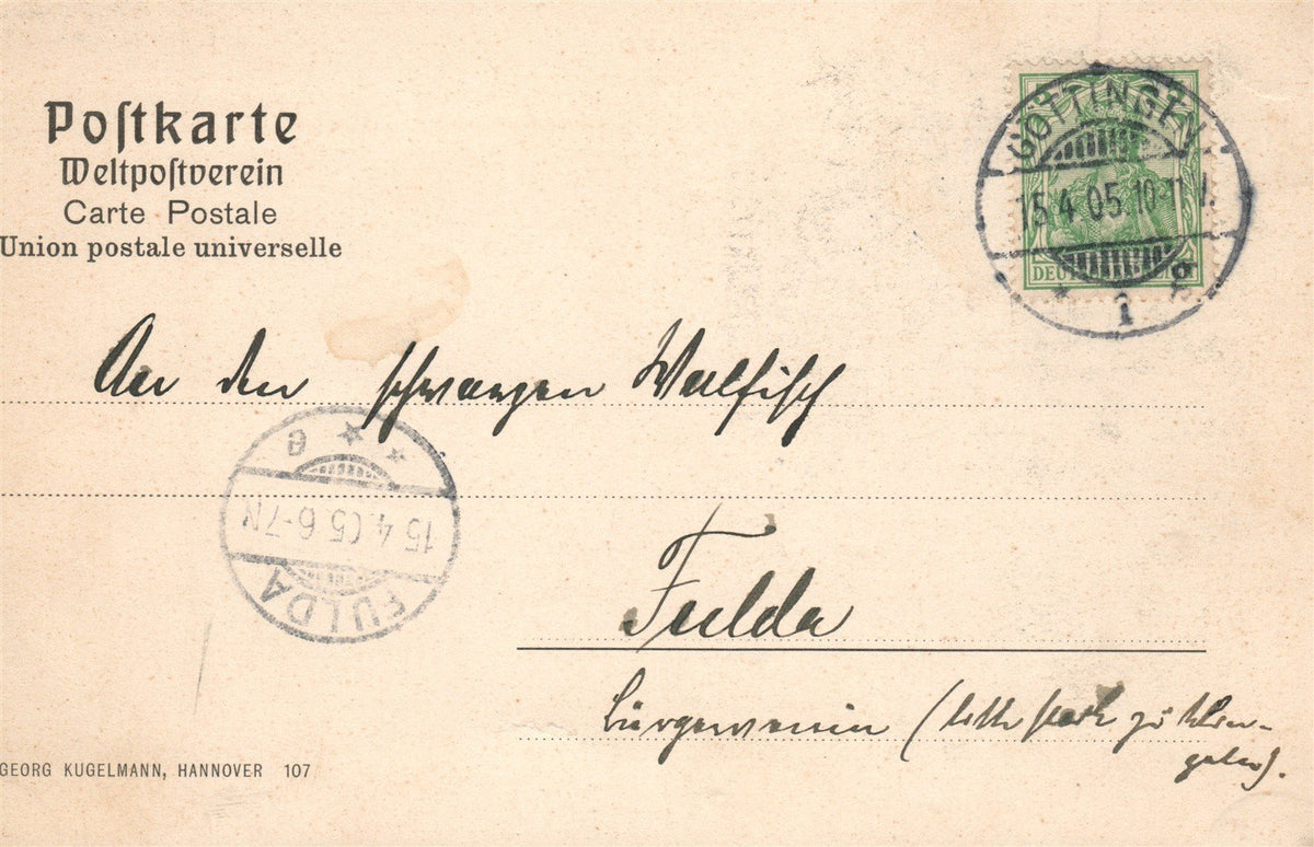 GERMANY GOTTINGEN THEATER 1905 ANTIQUE POSTCARD
