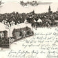 GERMANY GRUSS AUS QUERFURT 1897 ANTIQUE POSTCARD
