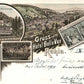 GERMANY GRUSS vom HOTEL BELLE VUE RUHLA ANTIQUE POSTCARD