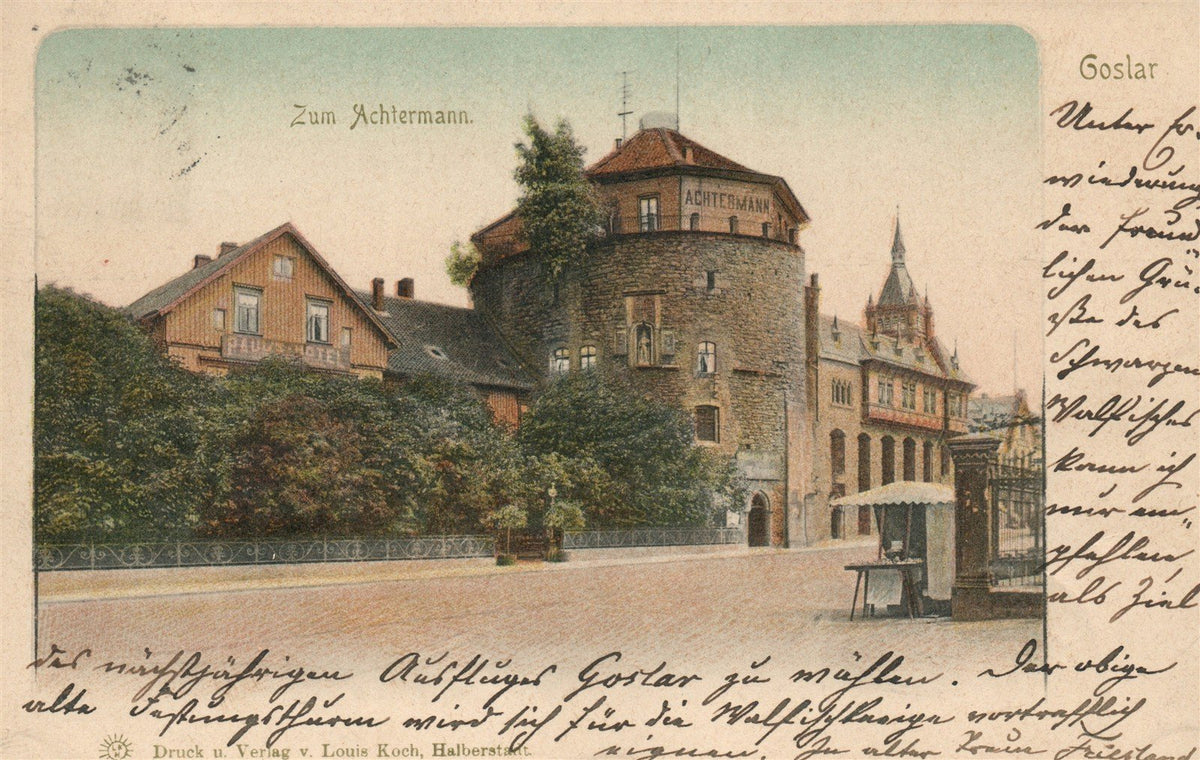 GERMANY GOSLAR ZUM ACHTERMAN ANTIQUE POSTCARD