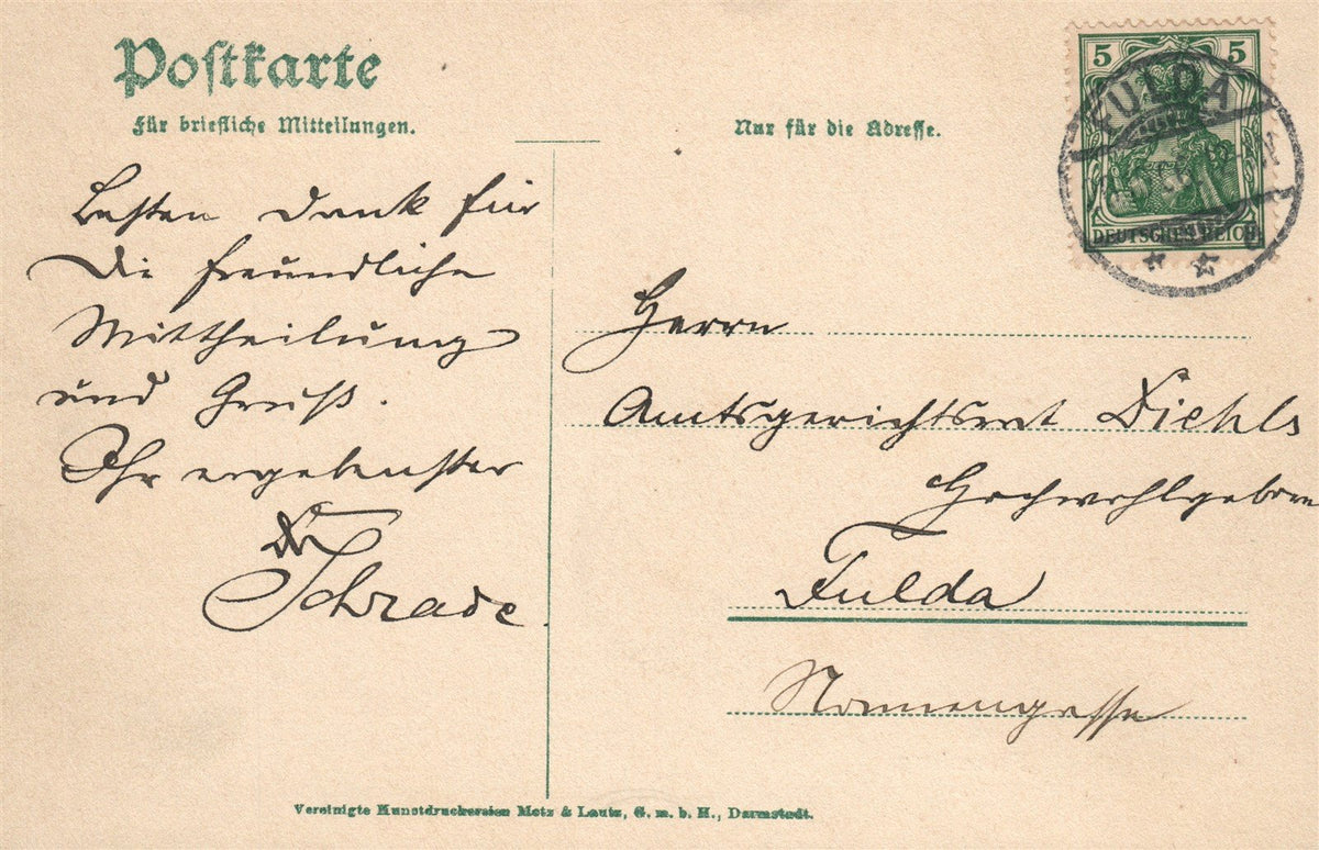 GERMANY FULDA FAUENBERG ANTIQUE POSTCARD