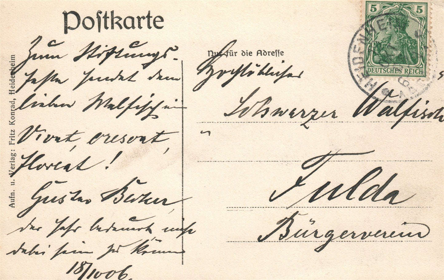 GERMANY HEIDENHEIM ANTIQUE POSTCARD