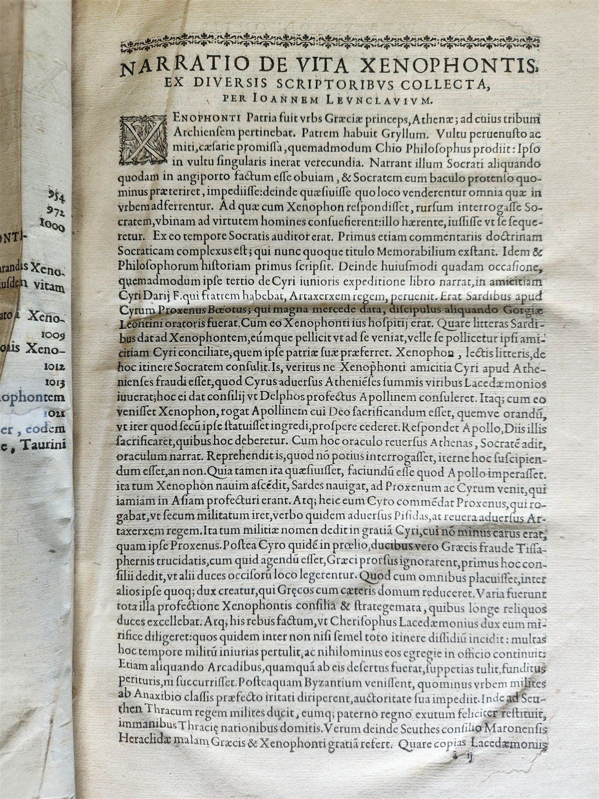 1625 XENOPHON Philosophi et Imperatoris Clarissimi FOLIO GREEK & LATIN antique