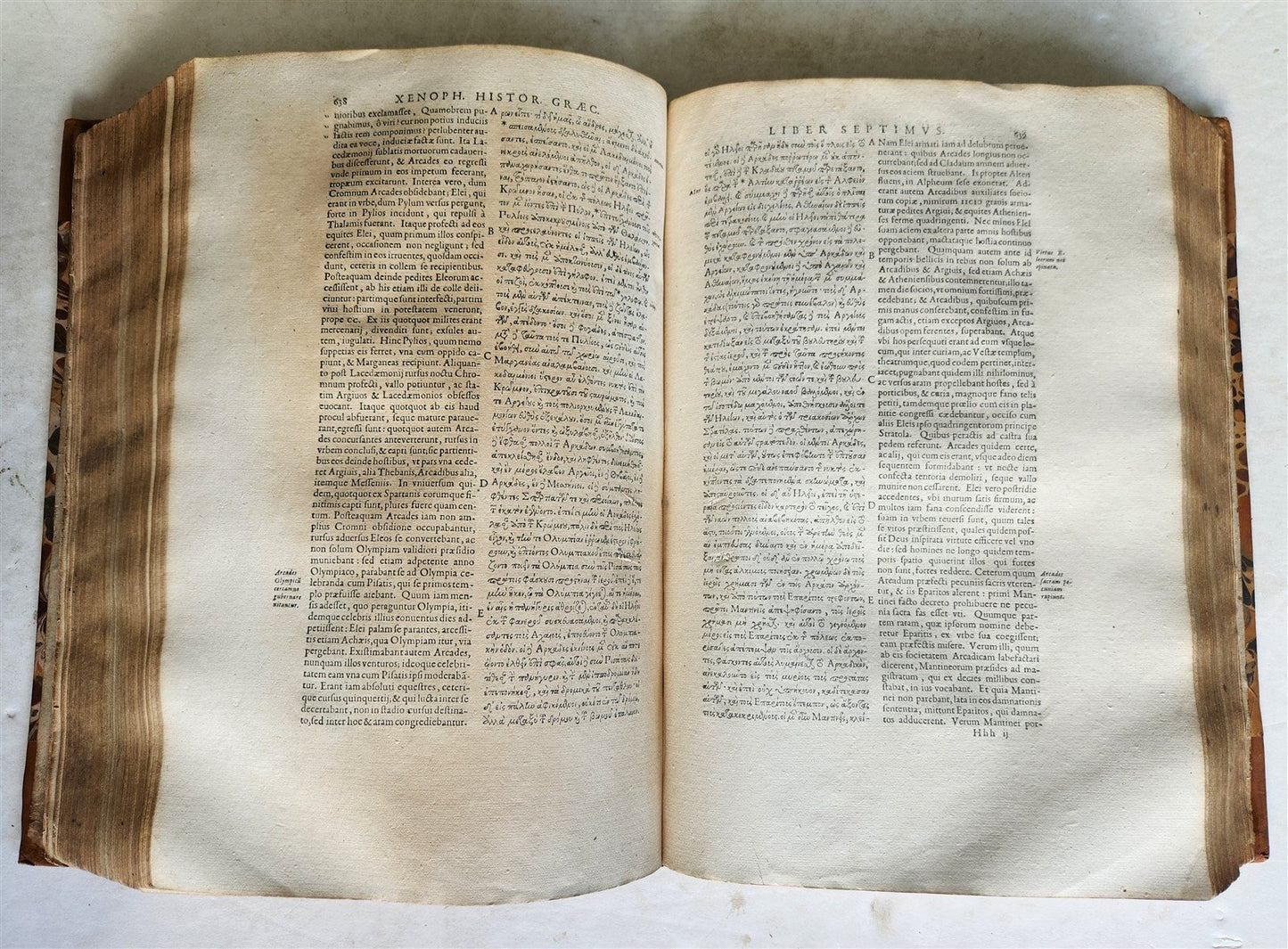 1625 XENOPHON Philosophi et Imperatoris Clarissimi FOLIO GREEK & LATIN antique