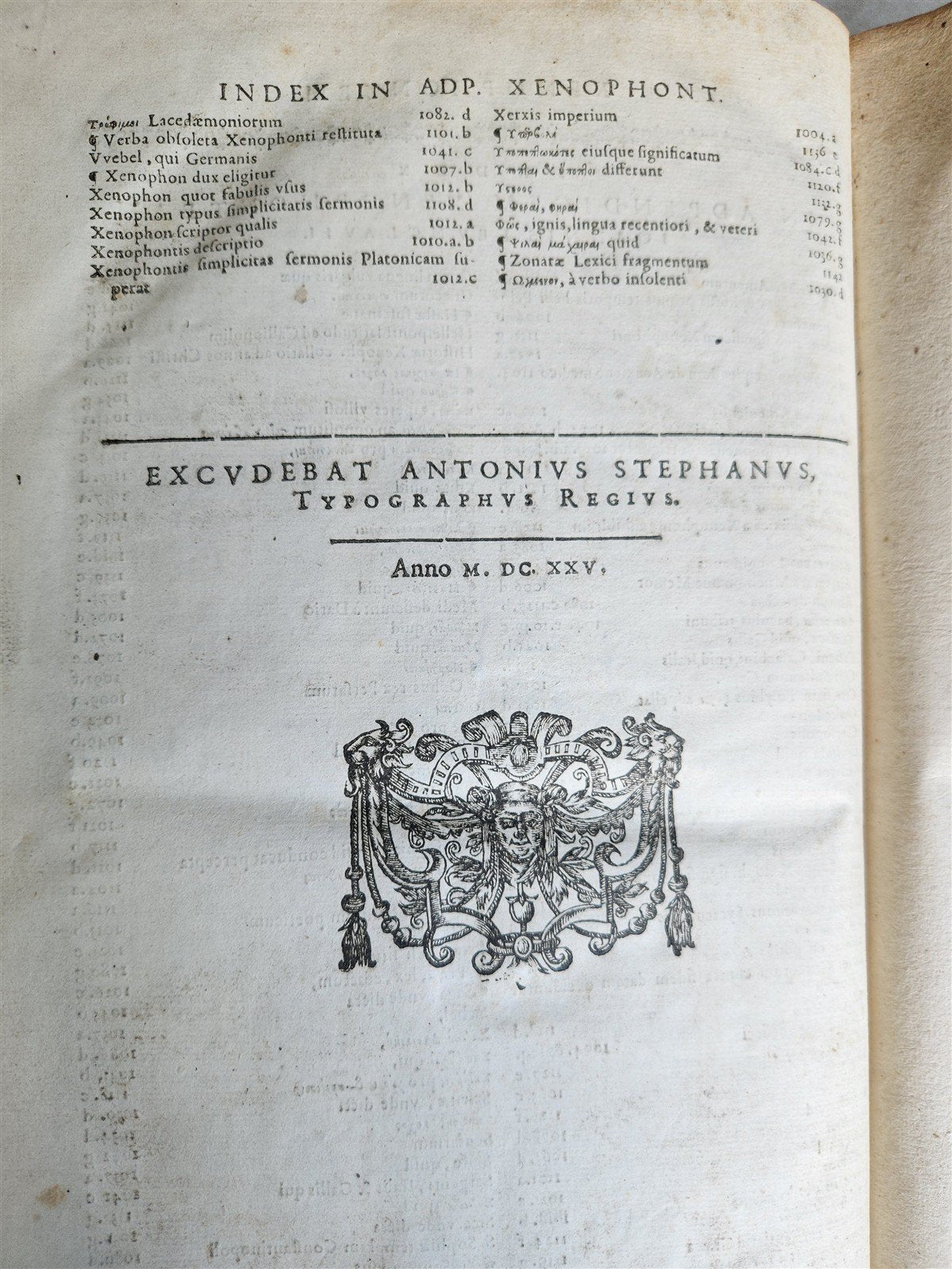 1625 XENOPHON Philosophi et Imperatoris Clarissimi FOLIO GREEK & LATIN antique