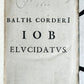 1646 BIBLE EXEGESIS of BOOK of JOB PIGSKIN BOUND FOLIO antique PLANTIN PRESS