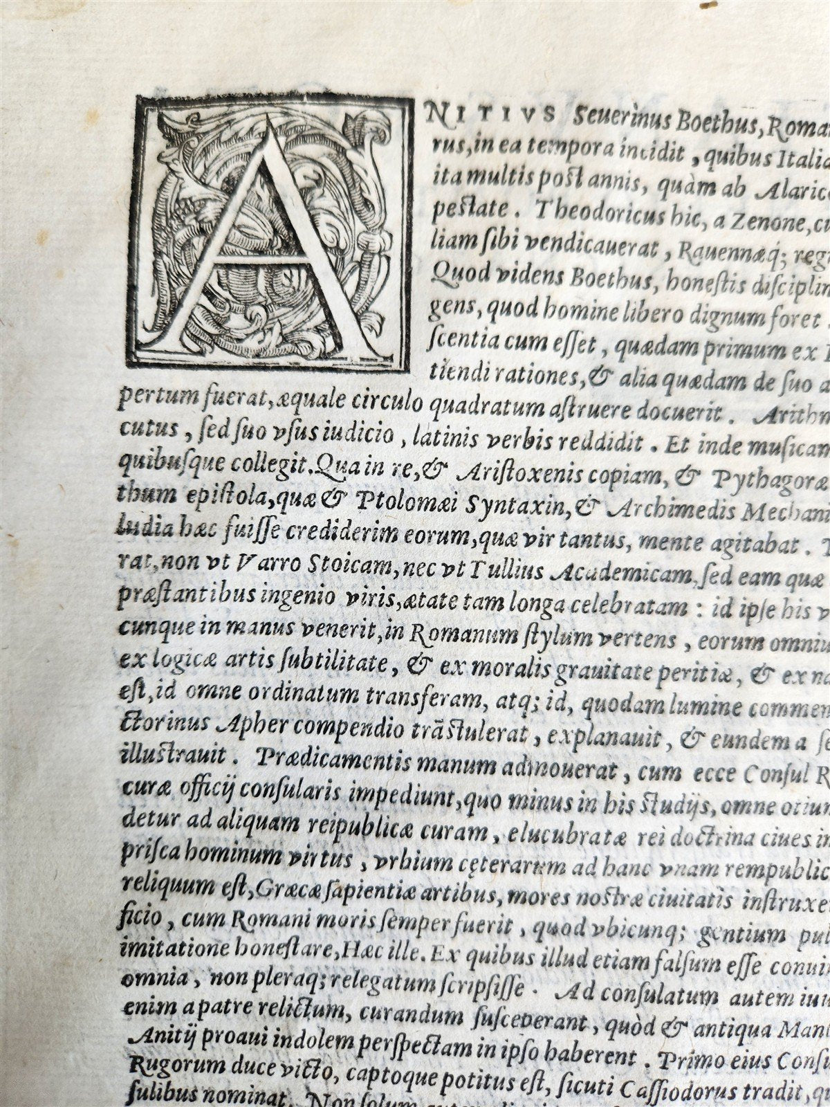 1585 ARISTOTELIS DIALECTICA by Manlius Boethius FOLIO antique Gryphius Press