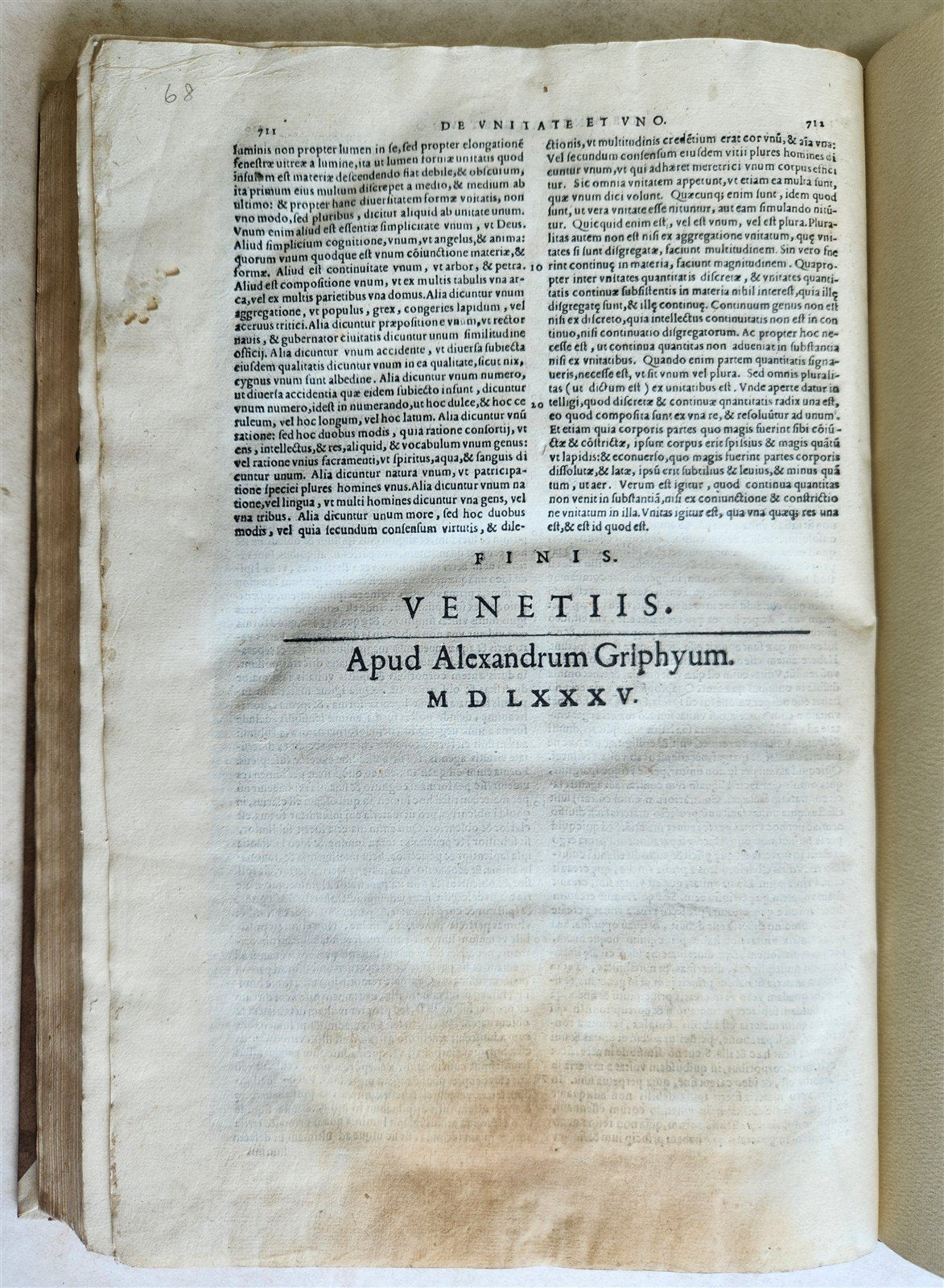 1585 ARISTOTELIS DIALECTICA by Manlius Boethius FOLIO antique Gryphius Press