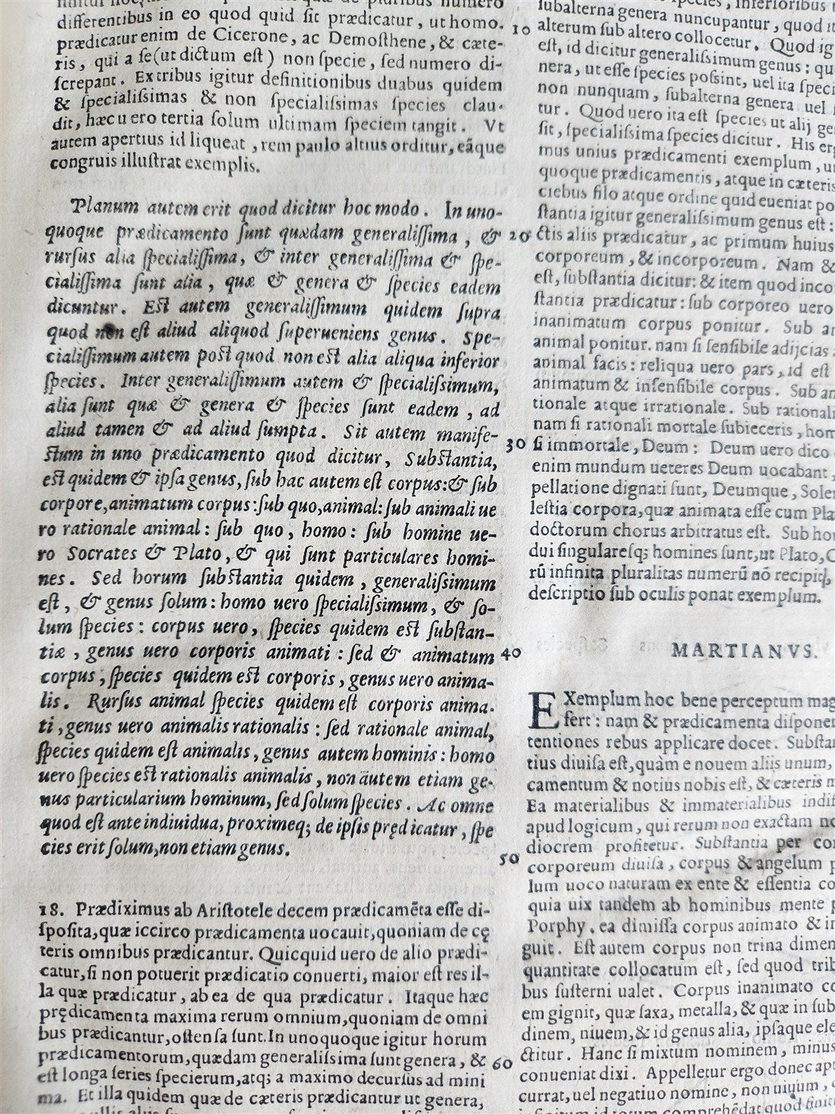 1585 ARISTOTELIS DIALECTICA by Manlius Boethius FOLIO antique Gryphius Press