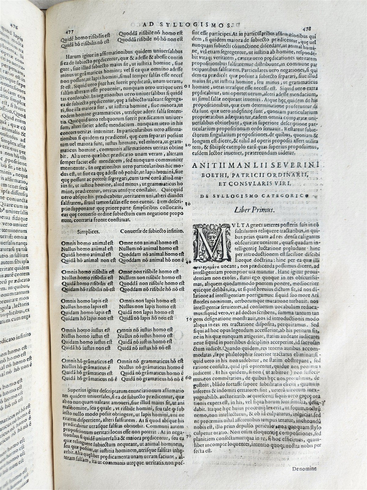 1585 ARISTOTELIS DIALECTICA by Manlius Boethius FOLIO antique Gryphius Press