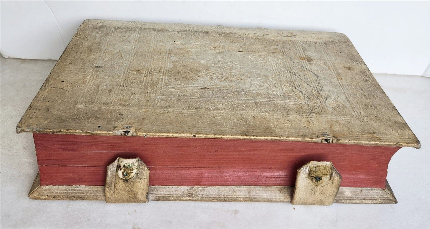 1683 SERMONS & MORAL TEACHINGS by Jesuit preacher J.Bodler PIGSKIN FOLIO antique