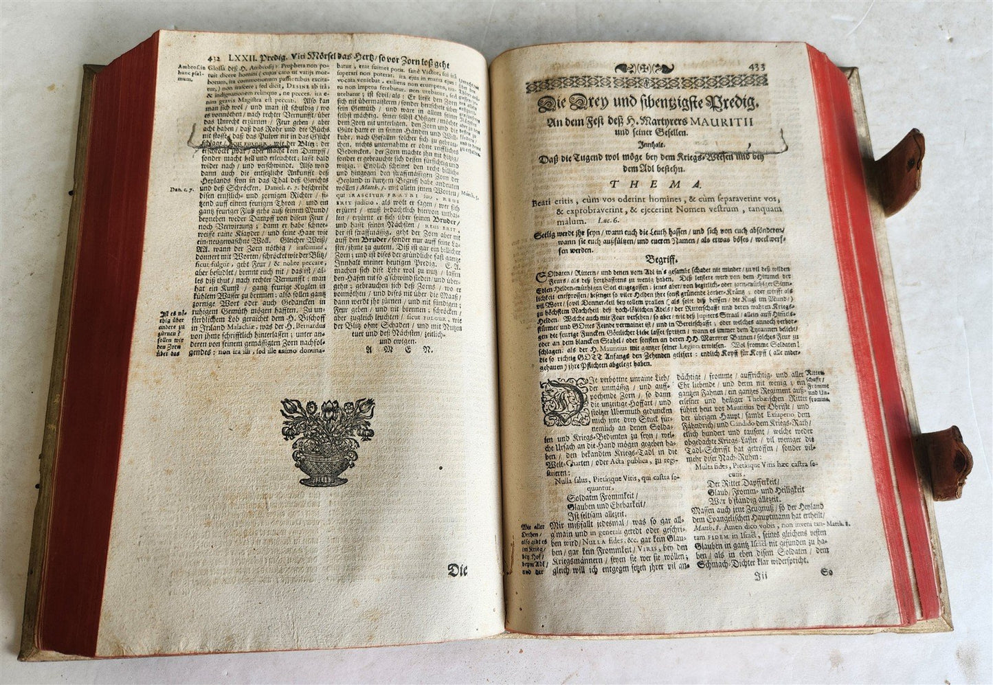 1683 SERMONS & MORAL TEACHINGS by Jesuit preacher J.Bodler PIGSKIN FOLIO antique