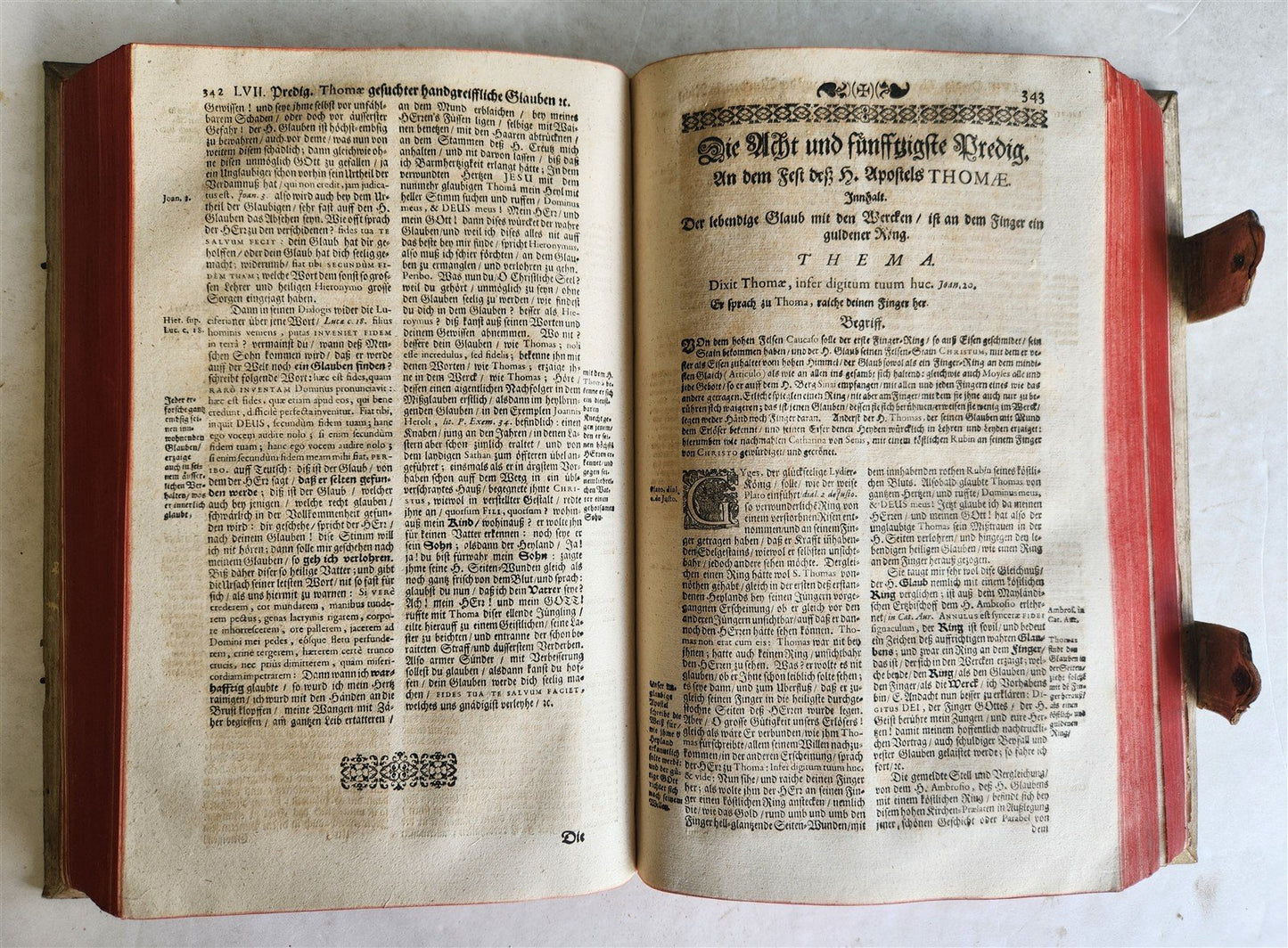 1683 SERMONS & MORAL TEACHINGS by Jesuit preacher J.Bodler PIGSKIN FOLIO antique