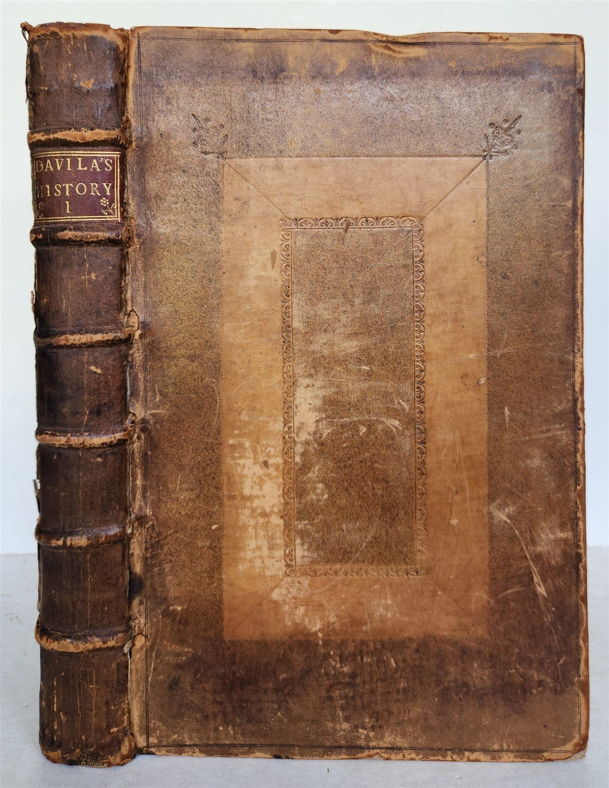 1647 HISTORY of CIVIL WARS in FRANCE by Henrico Davila FOLIO antique in ENGLISH