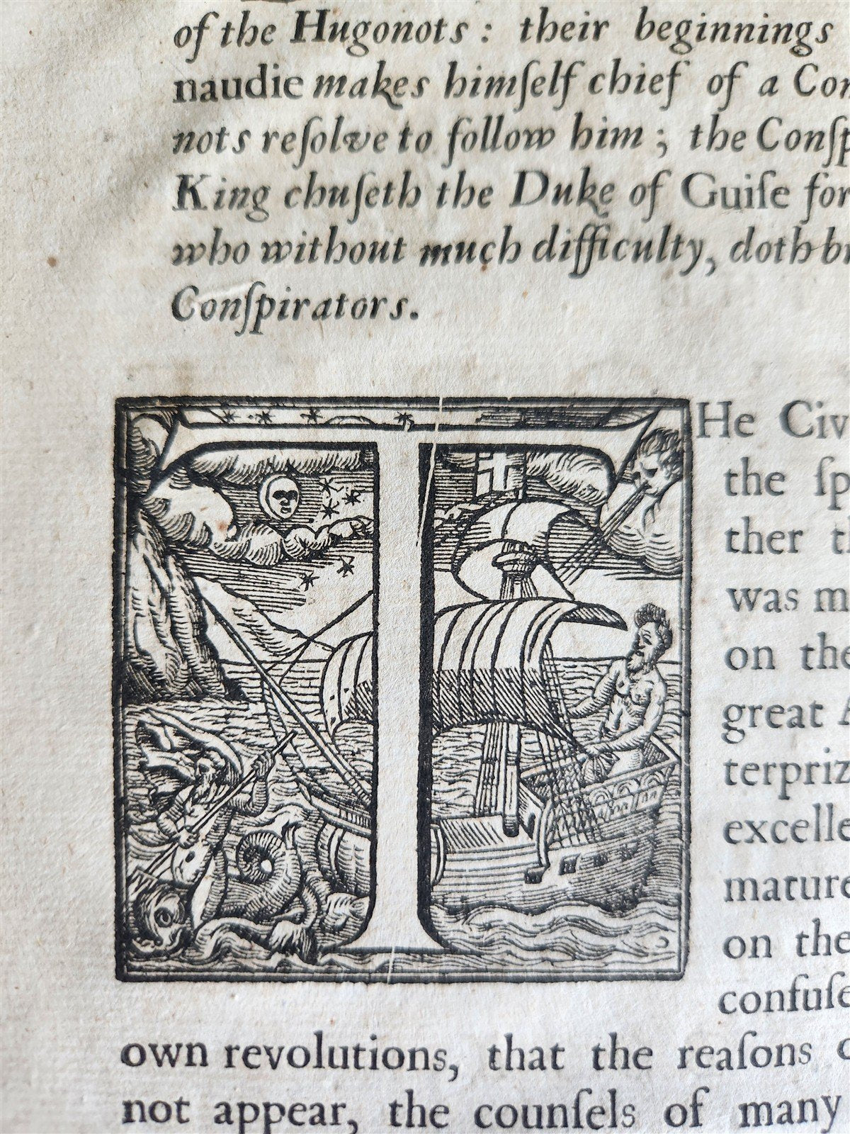 1647 HISTORY of CIVIL WARS in FRANCE by Henrico Davila FOLIO antique in ENGLISH