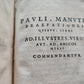 1571 ALDINE PRESS LATIN EPISTLES by Paolo Manuzio 16th CENTURY antique VELLUM