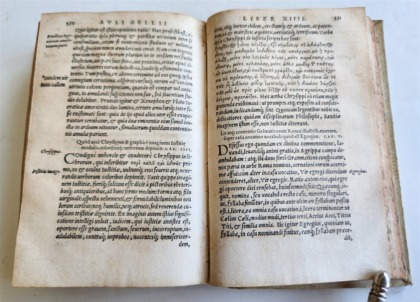 1546 ATTIC NIGHTS Aulus Gellius antique Noctes Atticae Sebastian Gryphius Press