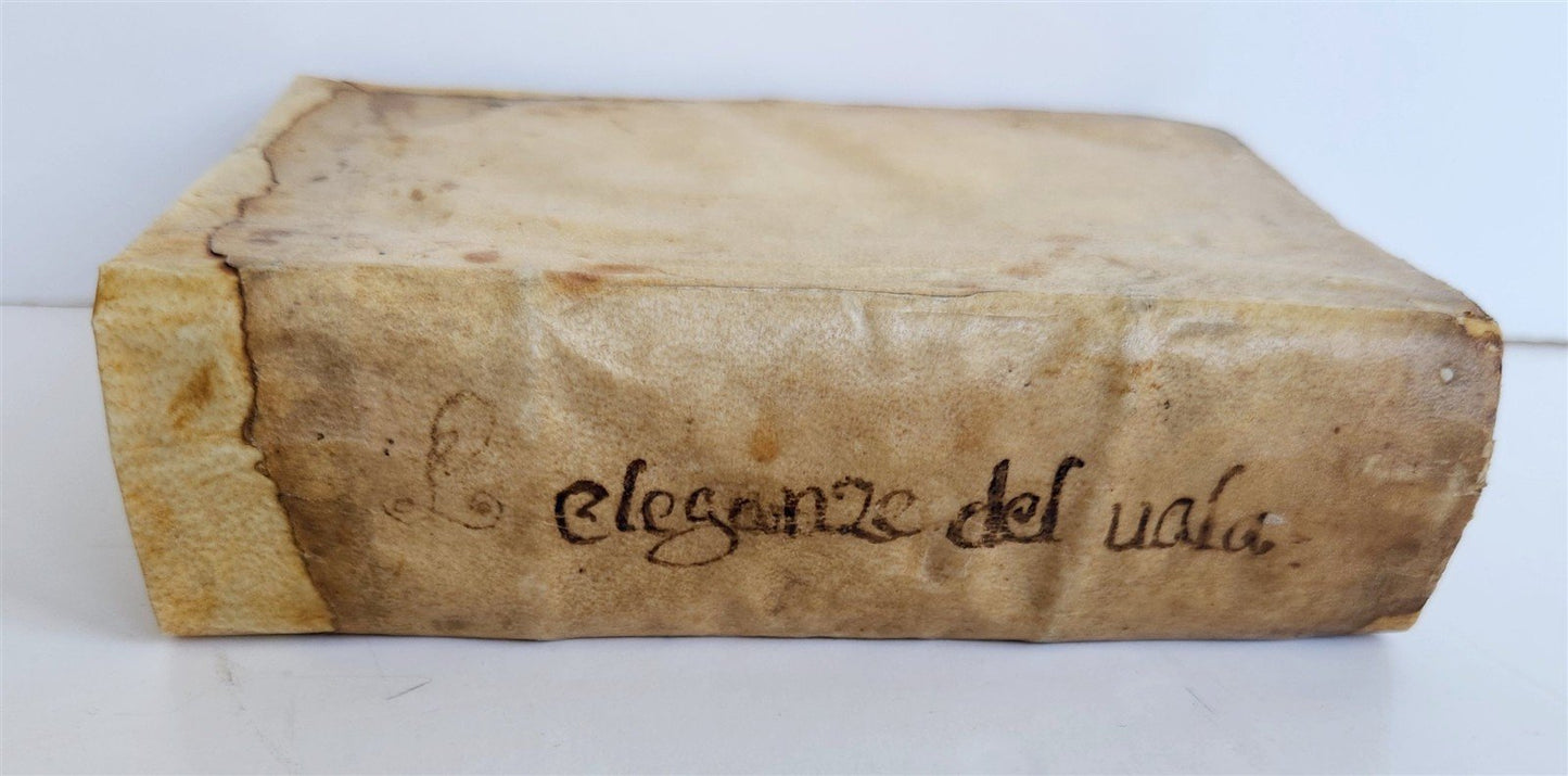 1586 Lorenzo Valla Elegantiarum linguae Latine ANTIQUE Johann Gryphius Press