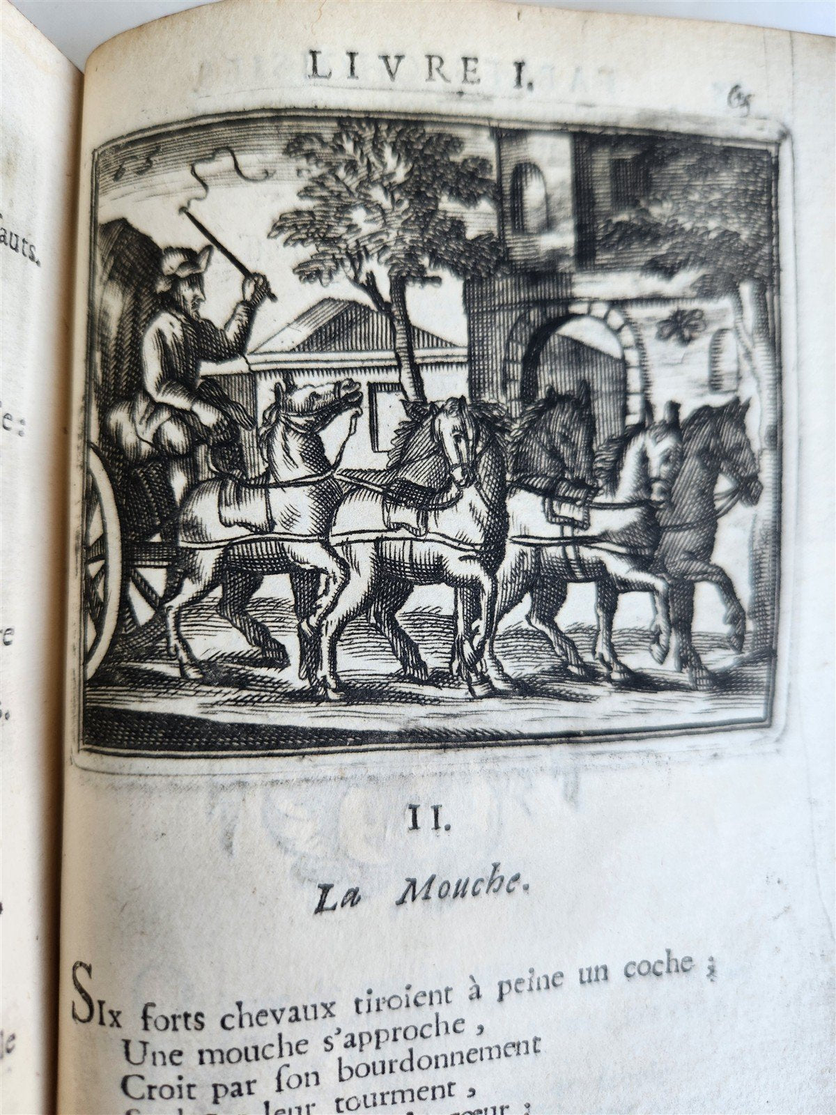 1698 FABLES by LA FONTAINE antique FULLY ILLUSTRATED EARLY EDITION