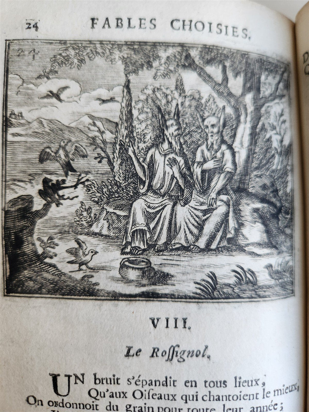 1698 FABLES by LA FONTAINE antique FULLY ILLUSTRATED EARLY EDITION