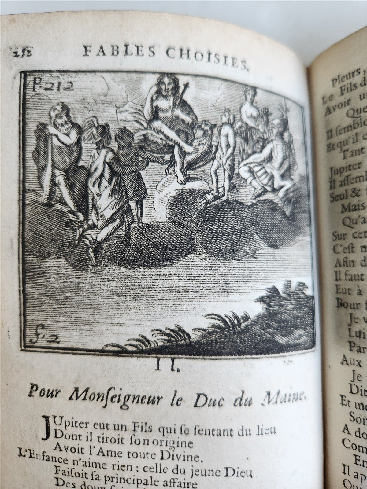 1698 FABLES by LA FONTAINE antique FULLY ILLUSTRATED EARLY EDITION