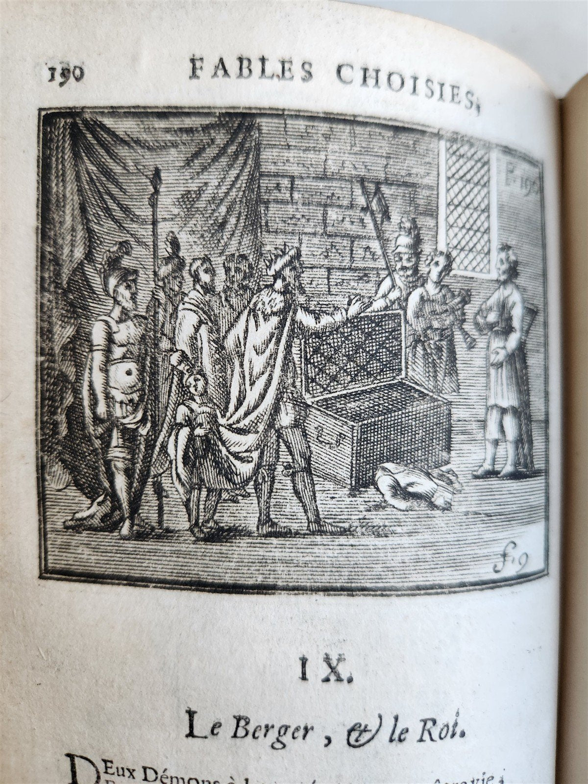 1698 FABLES by LA FONTAINE antique FULLY ILLUSTRATED EARLY EDITION