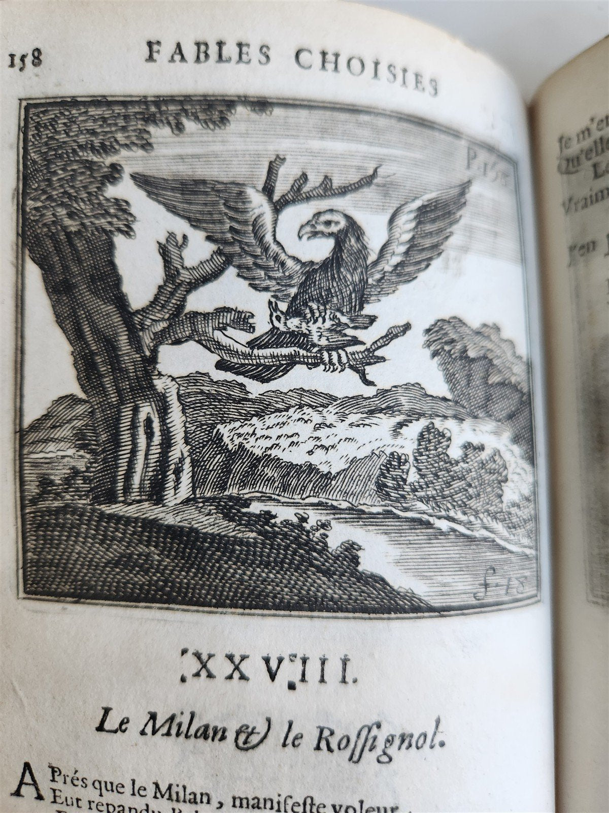 1698 FABLES by LA FONTAINE antique FULLY ILLUSTRATED EARLY EDITION