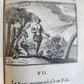 1698 FABLES by LA FONTAINE antique FULLY ILLUSTRATED EARLY EDITION