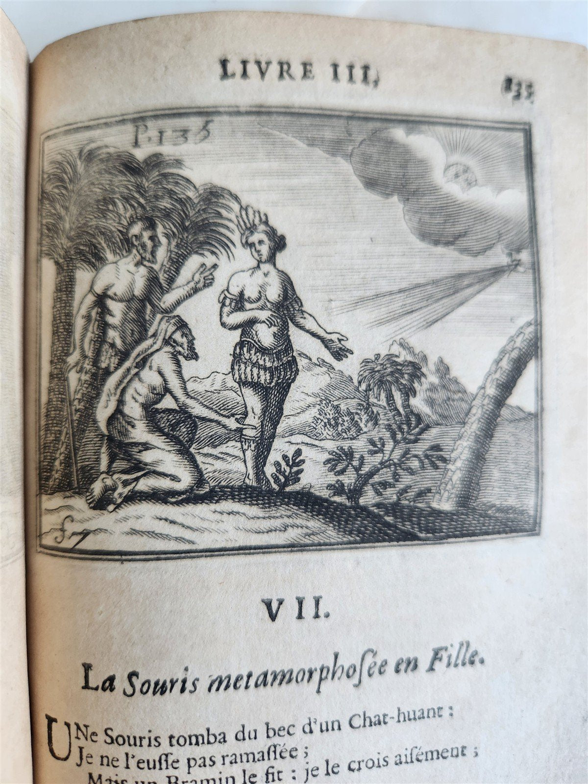 1698 FABLES by LA FONTAINE antique FULLY ILLUSTRATED EARLY EDITION