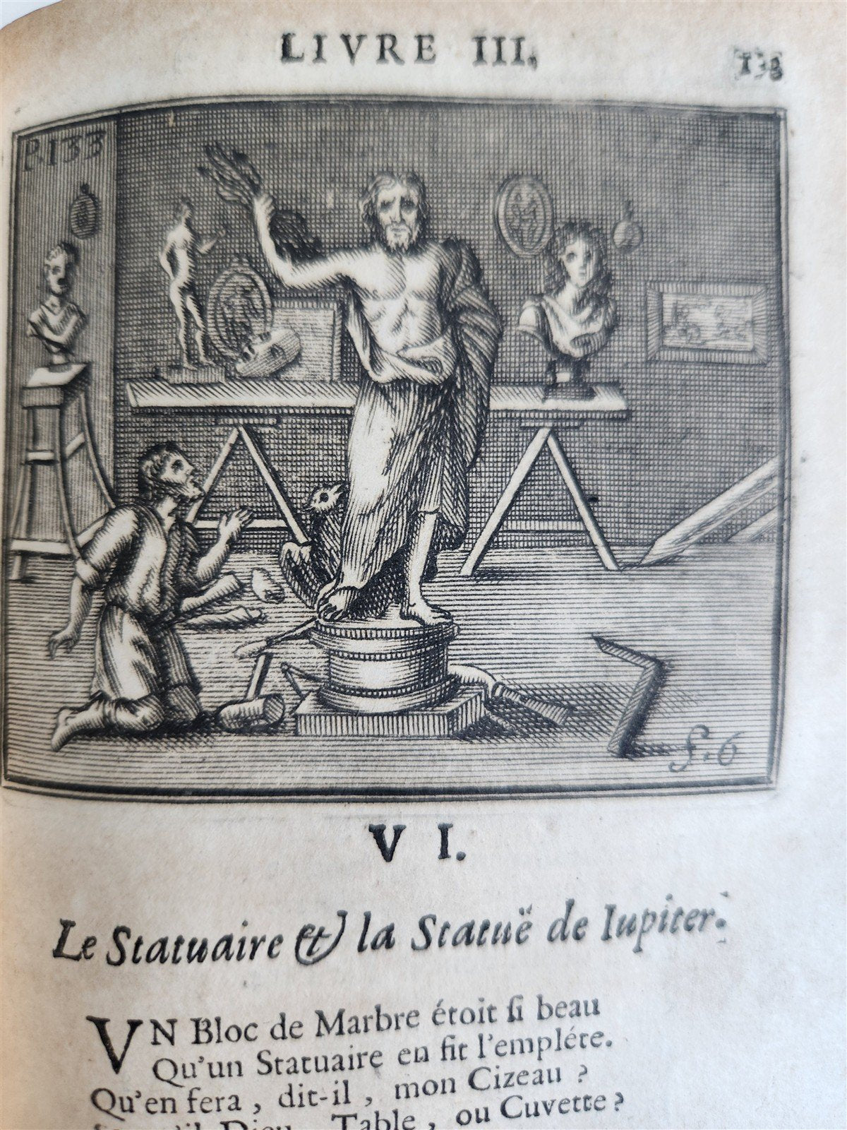 1698 FABLES by LA FONTAINE antique FULLY ILLUSTRATED EARLY EDITION