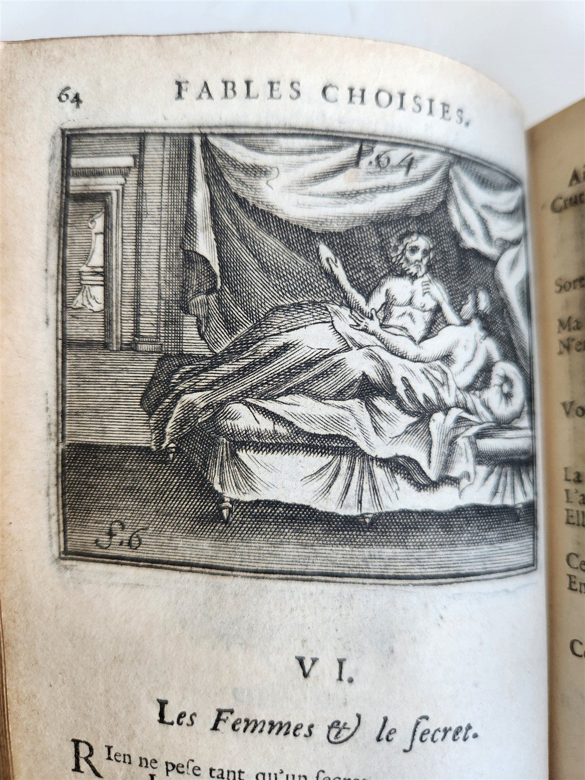 1698 FABLES by LA FONTAINE antique FULLY ILLUSTRATED EARLY EDITION