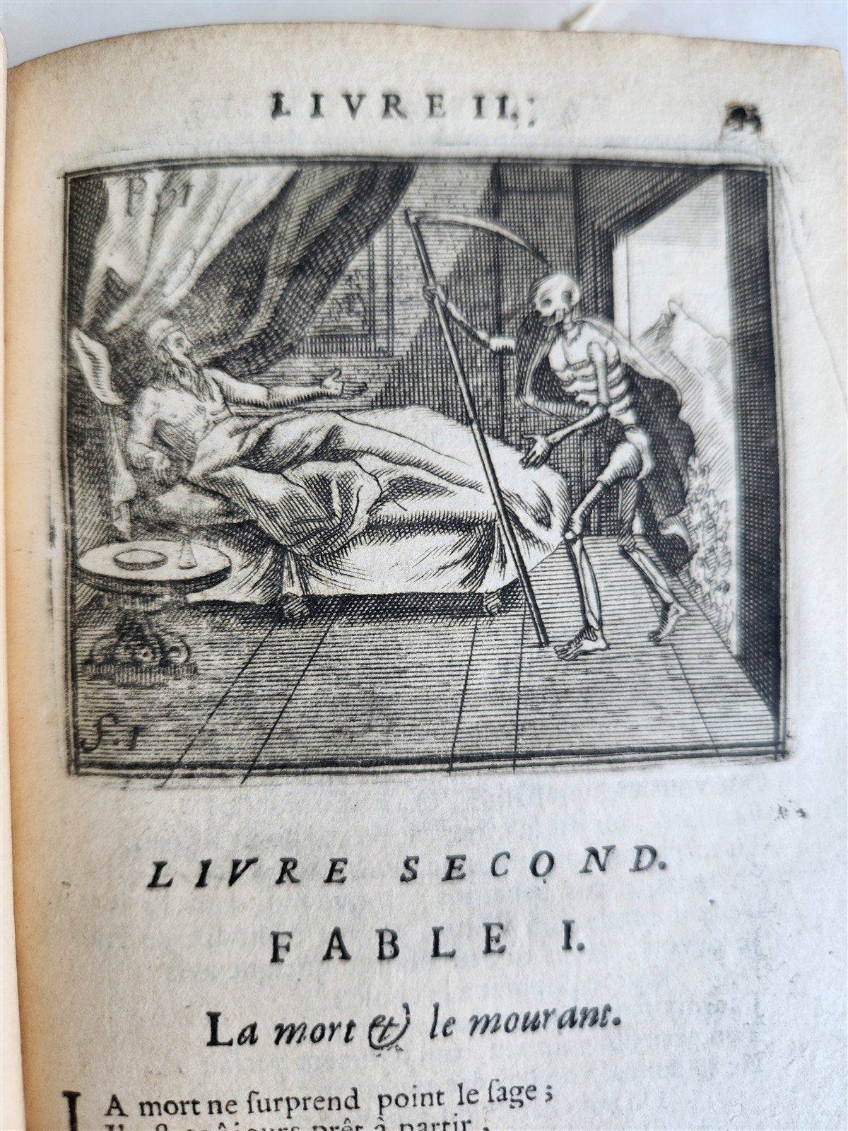 1698 FABLES by LA FONTAINE antique FULLY ILLUSTRATED EARLY EDITION