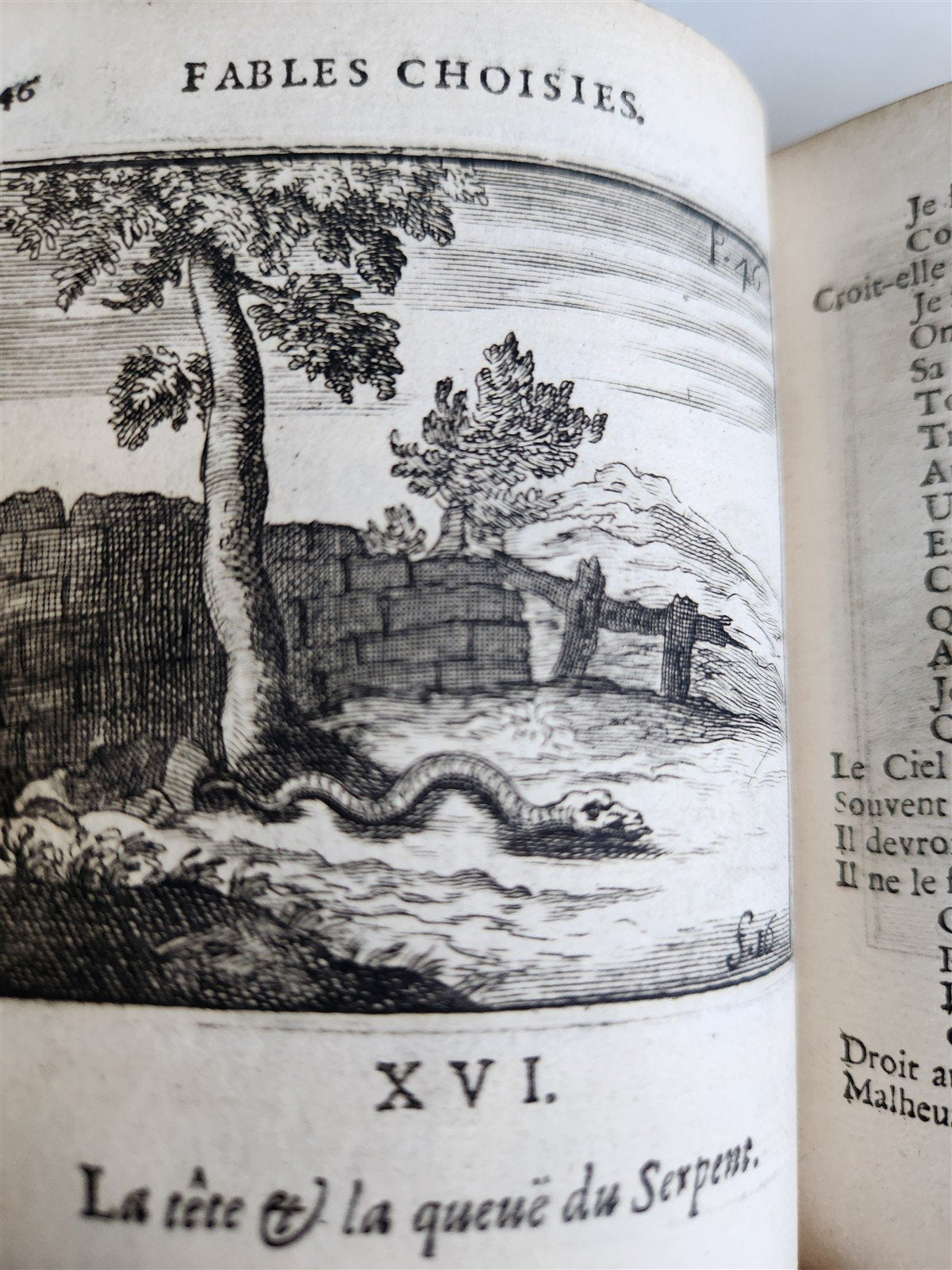 1698 FABLES by LA FONTAINE antique FULLY ILLUSTRATED EARLY EDITION