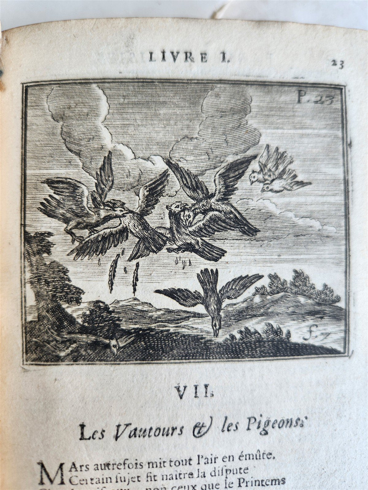 1698 FABLES by LA FONTAINE antique FULLY ILLUSTRATED EARLY EDITION