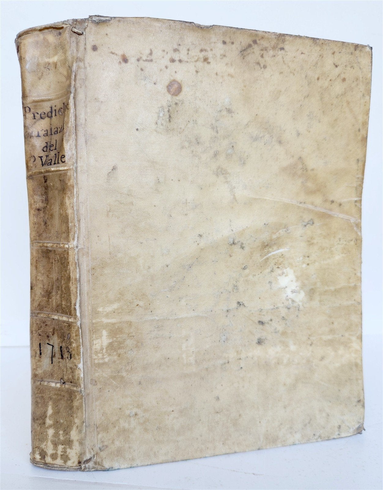 1713 SERMONS of PIETRO VALLE in ITALIAN antique VELLUM BINDING