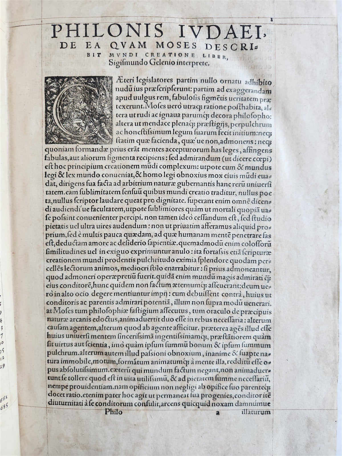1561 PHILO OF ALEXANDRIA Judaica FOLIO antique Philonis Iudaei Scriptoris