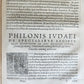 1561 PHILO OF ALEXANDRIA Judaica FOLIO antique Philonis Iudaei Scriptoris