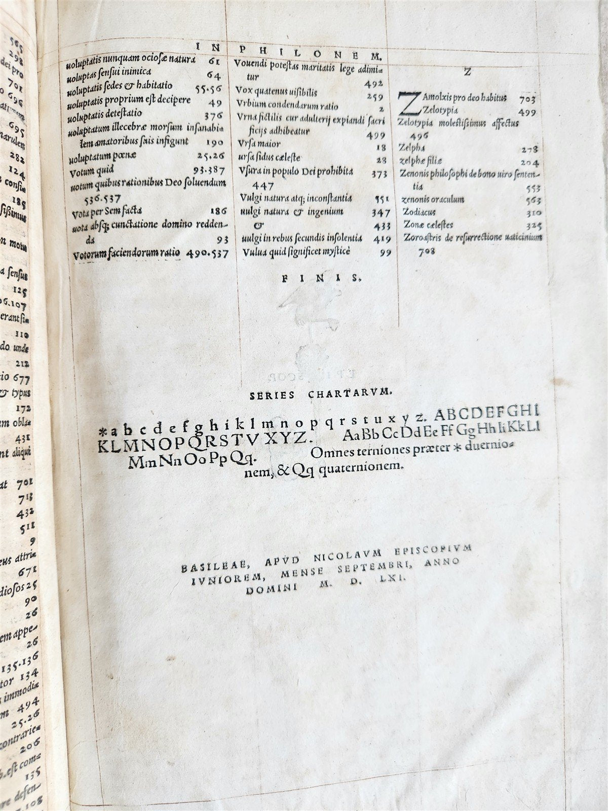 1561 PHILO OF ALEXANDRIA Judaica FOLIO antique Philonis Iudaei Scriptoris